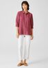 Washed Organic Linen Delave Classic Collar Shirt