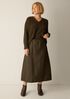Quilted Silk A-Line Skirt