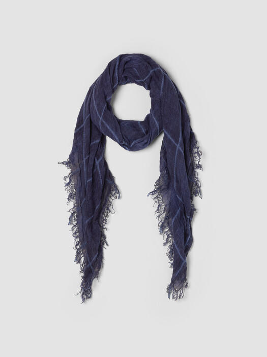 Maltinto Organic Linen Cotton Grid Scarf