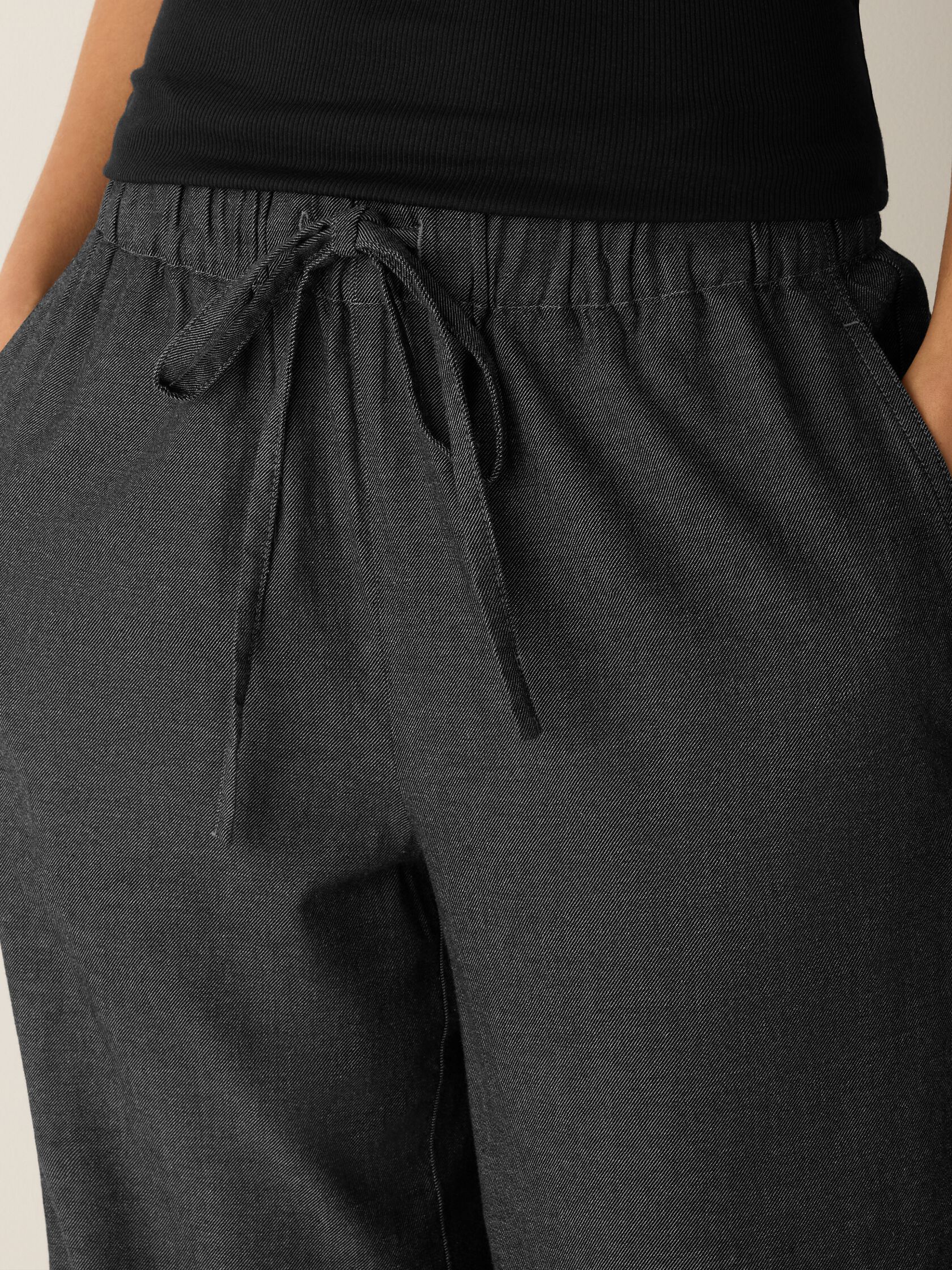 Airy Organic Cotton Twill Full-Length Straight Pant