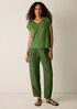 Organic Linen Jersey V-Neck Tee