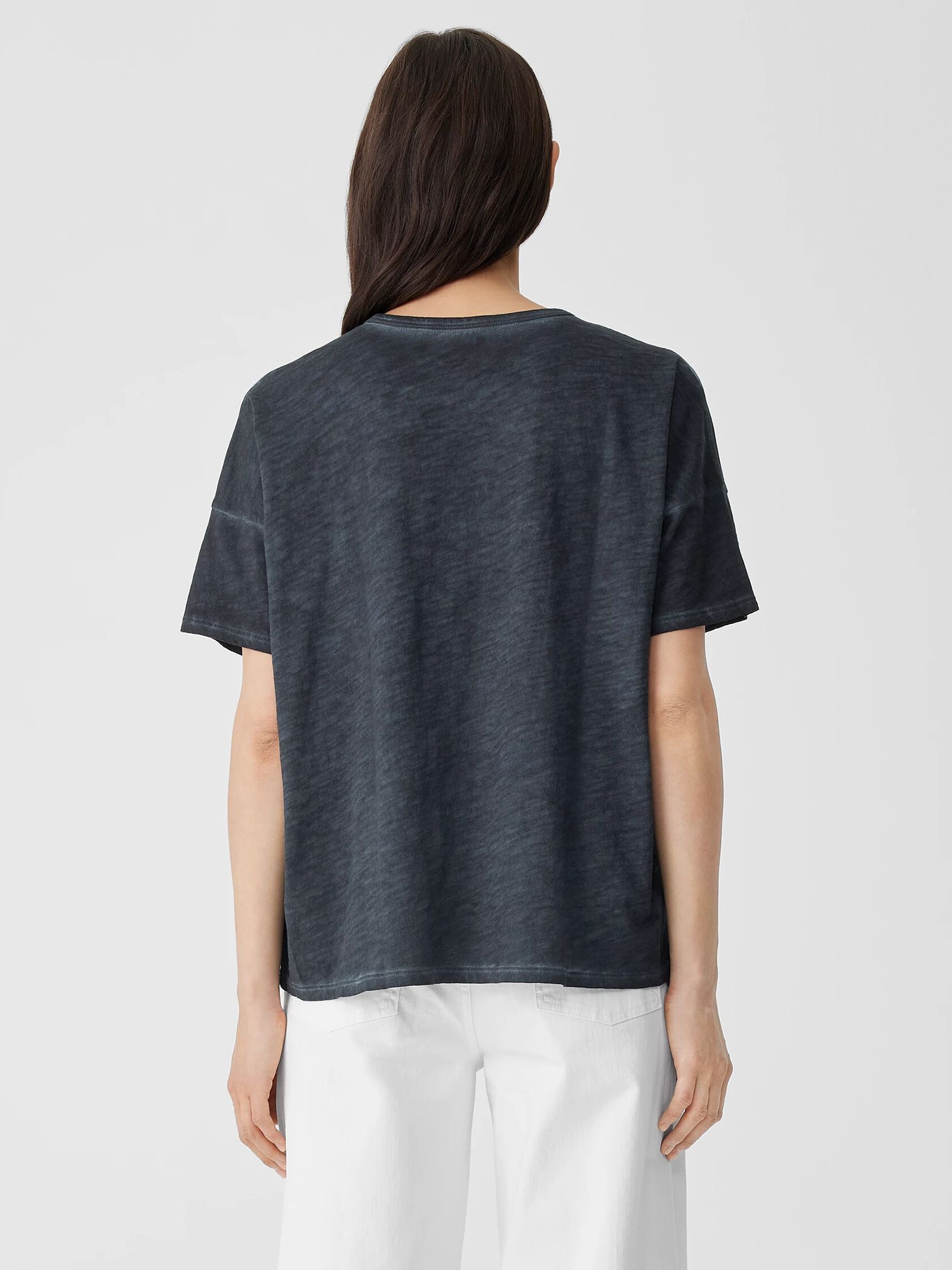 Organic Cotton Hazy Slub Crew Neck Tee