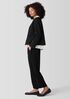 Silk Habutai Quilted Round Neck Jacket