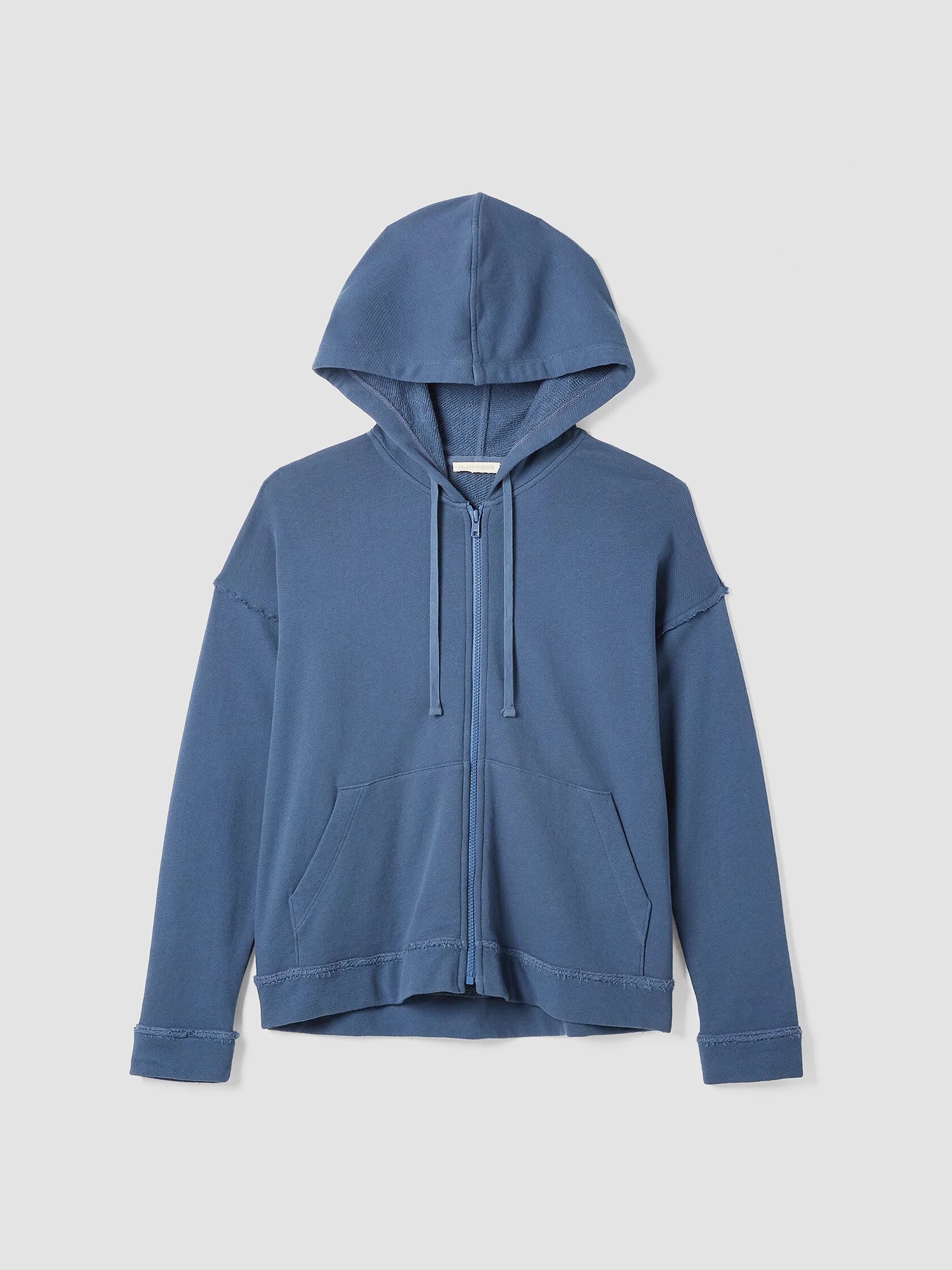 Lightweight Organic Cotton Terry Hooded Top