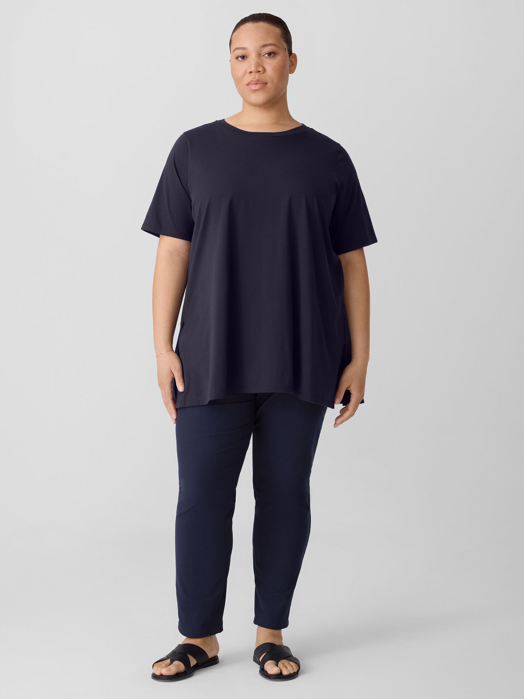 Organic Pima Cotton Jersey Long Tee