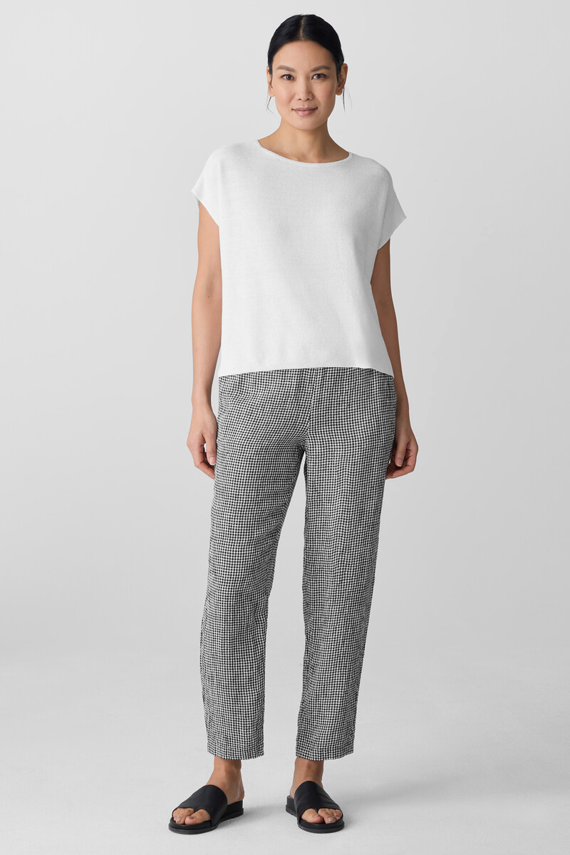 Puckered Organic Linen Tapered Pant Puckered Organic Linen Tapered Pant