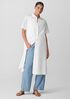 Washed Organic Cotton Poplin Classic Collar Shirtdress