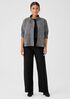 Organic Cotton Tweed Stand Collar Jacket