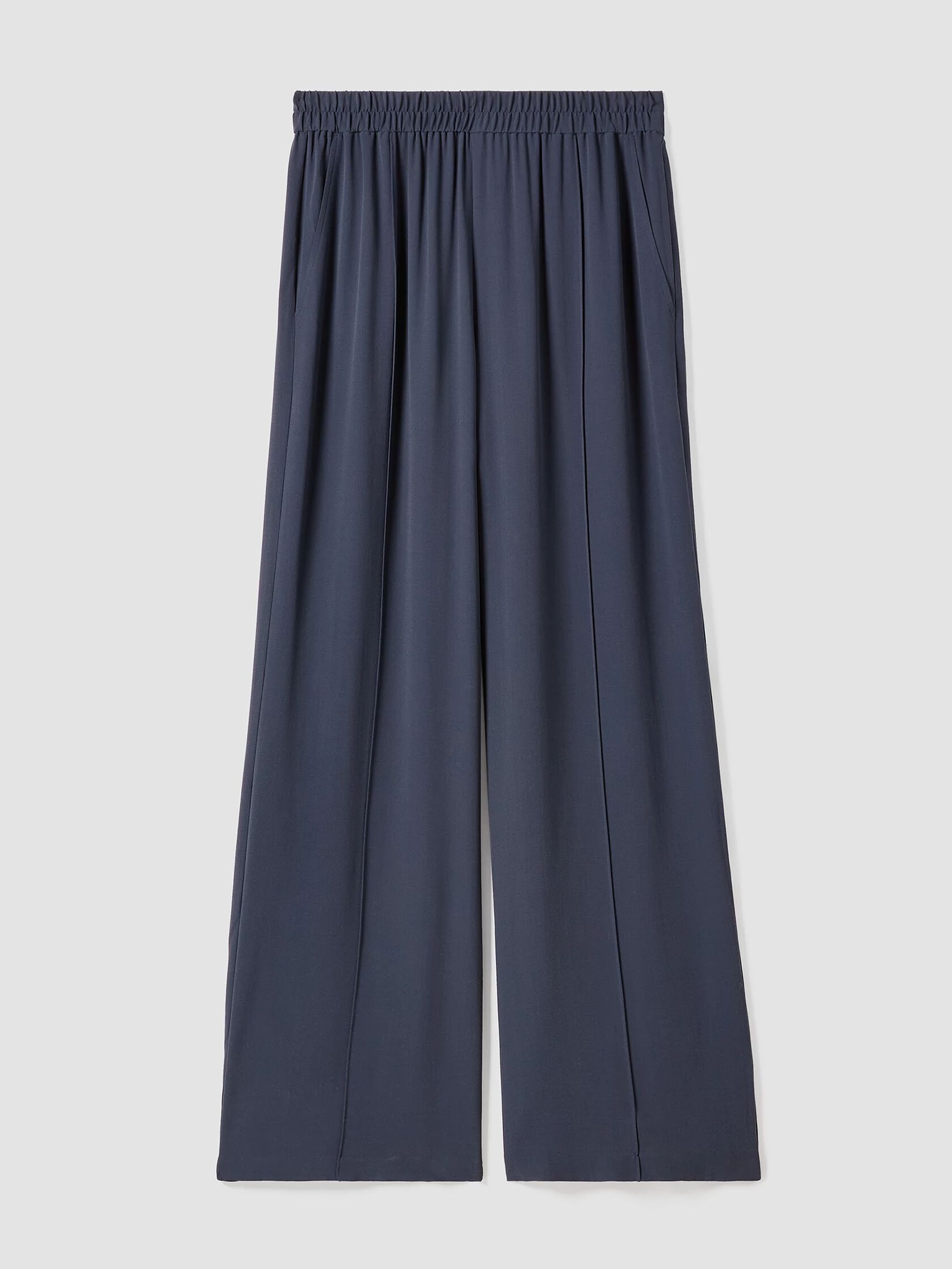 Silk Georgette Crepe Pintuck Pant