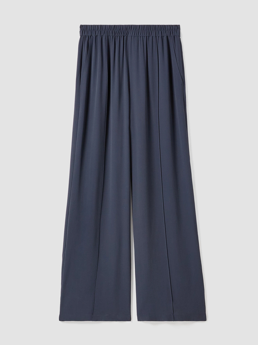 Silk Georgette Crepe Pintuck Pant