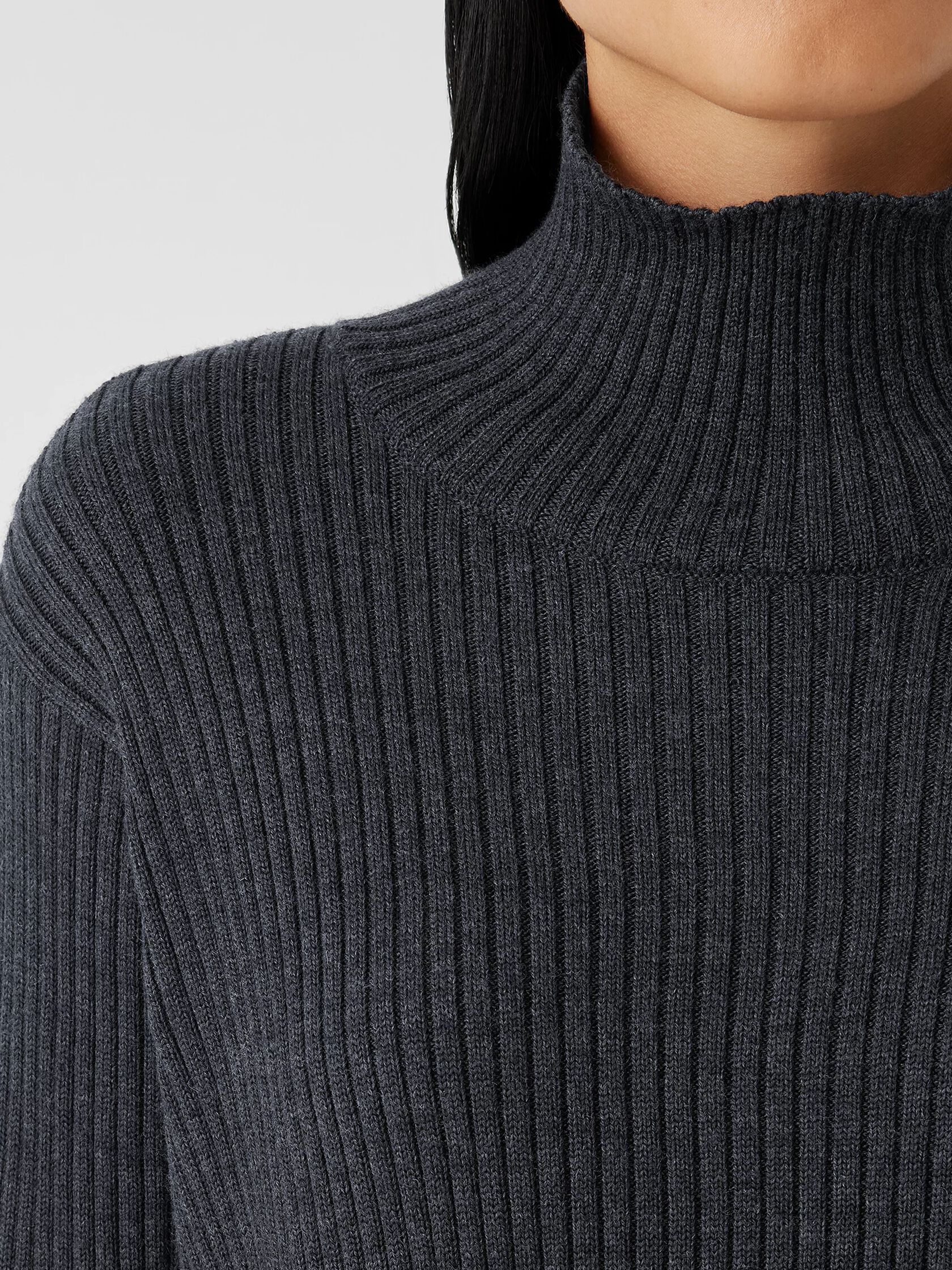 Merino Turtleneck Top in Regenerative Wool