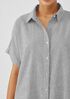 Organic Cotton Linen Ticking Stripe Shirt