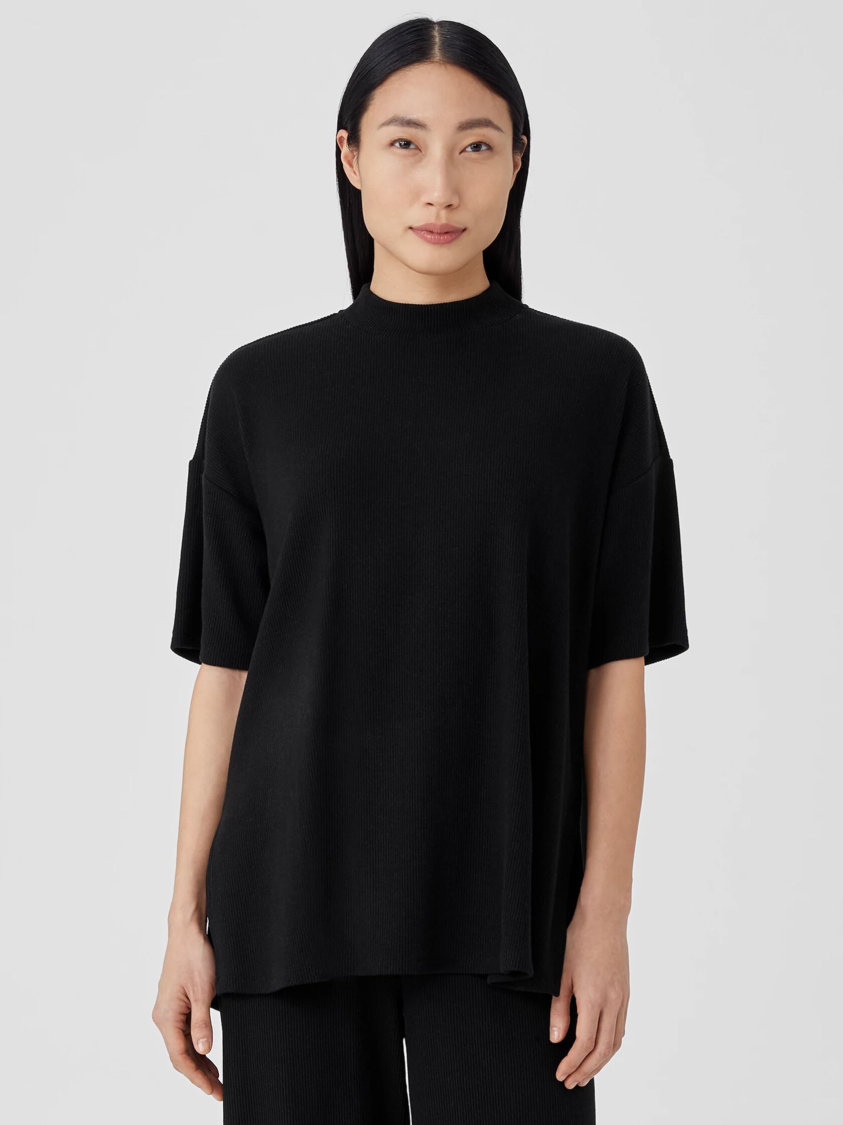 Ribbed Organic Cotton Blend Top