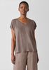 Organic Linen Jersey V-Neck Tee