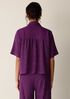 Woven Pliss&eacute; Notch Collar Shirt