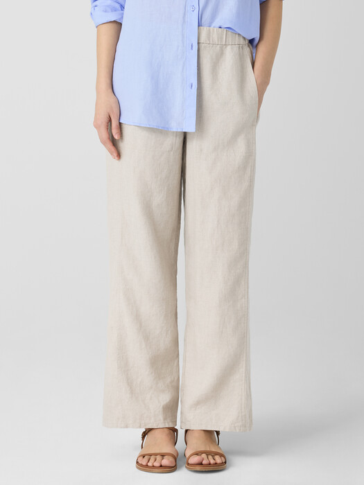 Organic Linen Wide-Leg Trouser Pant