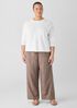 Organic Linen Cotton Cord Crew Neck Top