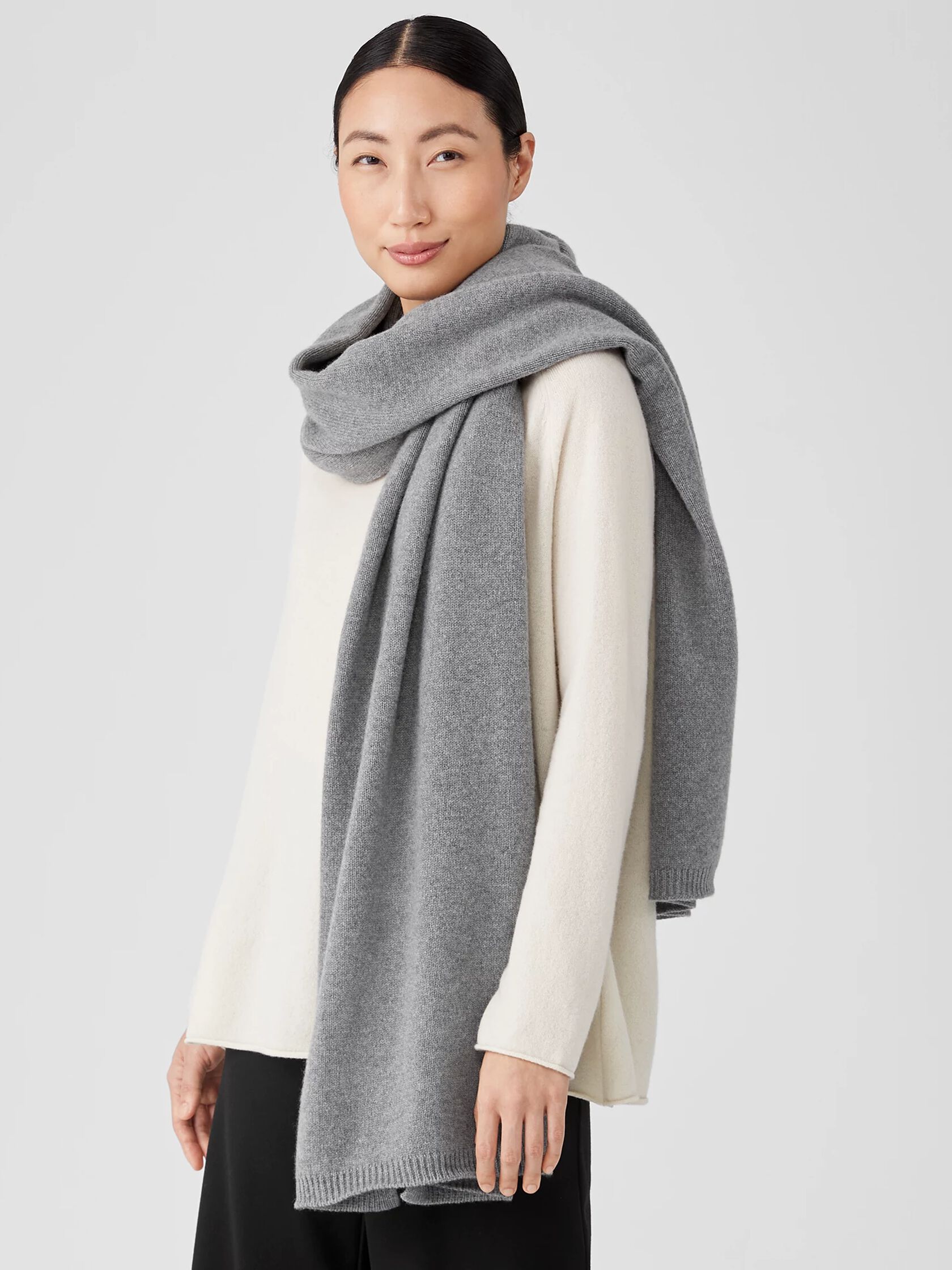 Recycled Cashmere Wool Oversized Wrap
