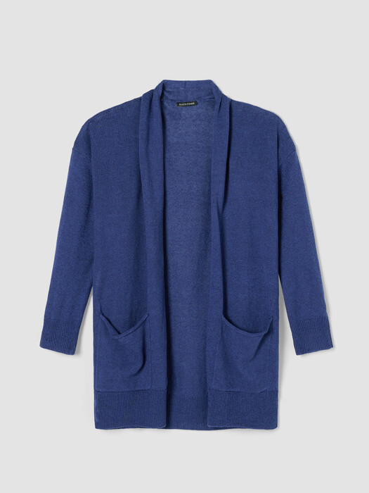 Organic Linen Cotton Cord Long Cardigan