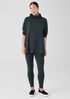 Cozy Brushed Terry Hug Funnel Neck Long Top
