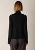 Stretch Silk Jersey Turtleneck Top