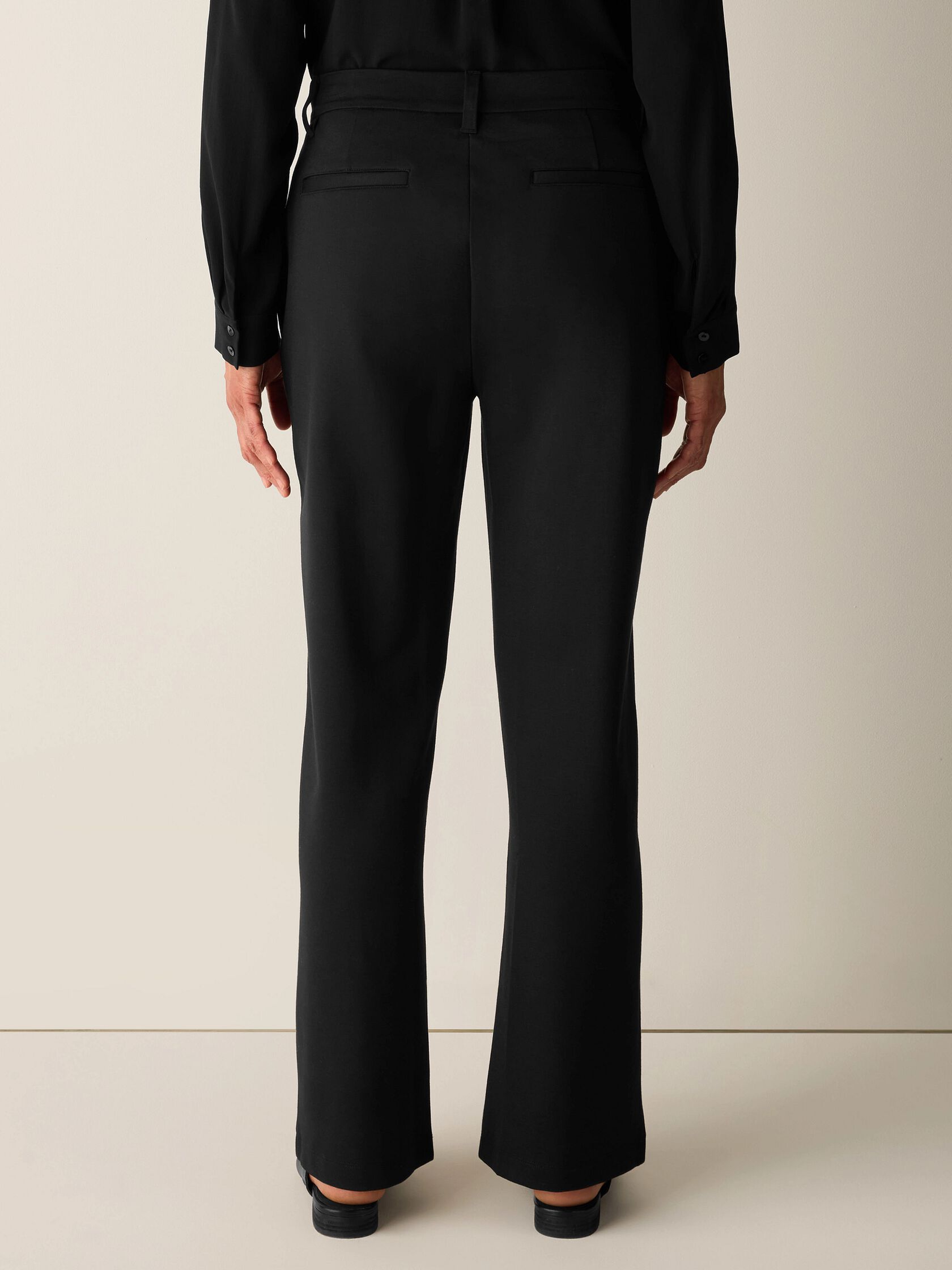 Washable Flex Ponte Straight Trouser Pant