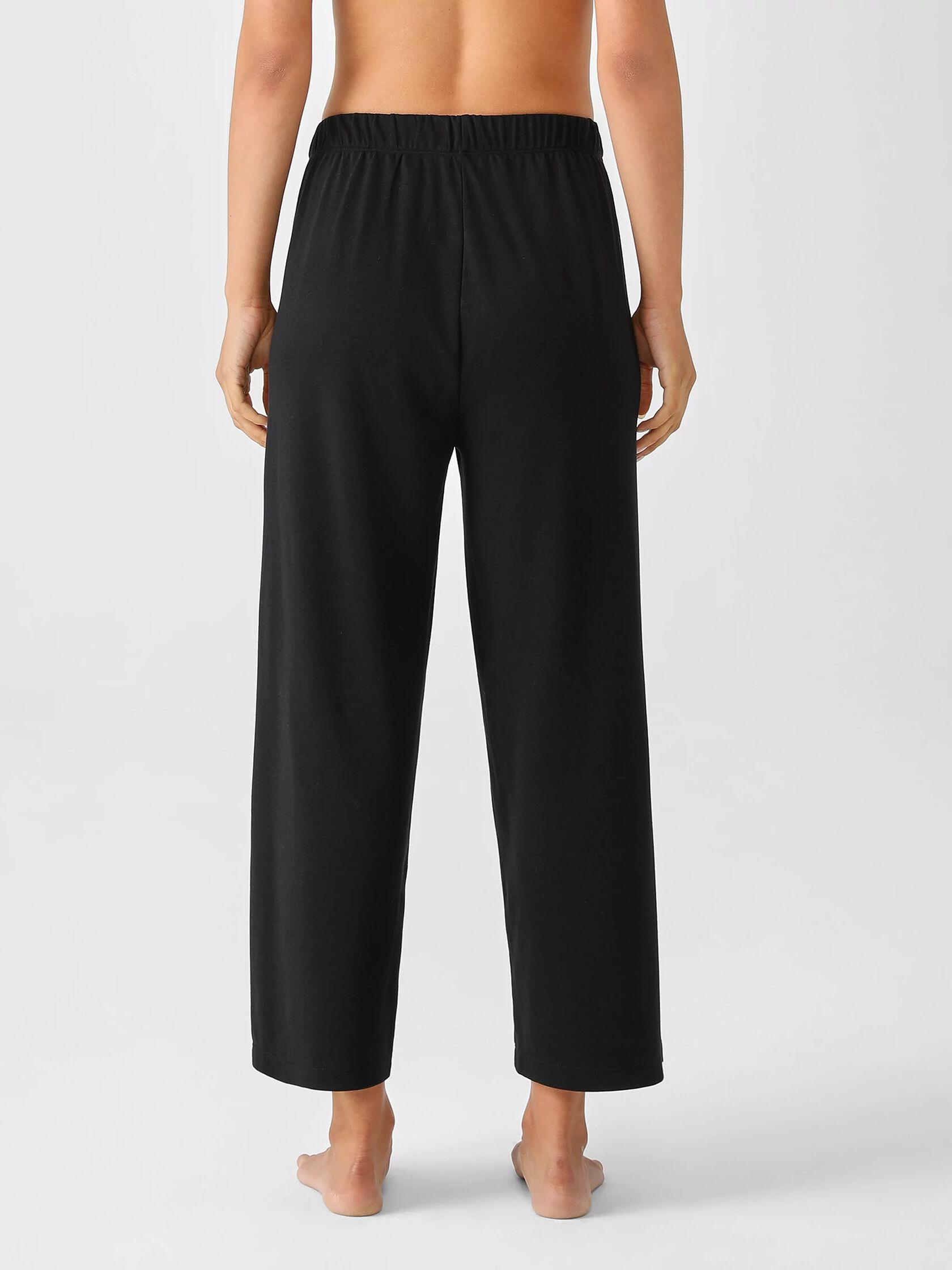 Cozy Organic Cotton Interlock Wide-Leg Pant | EILEEN FISHER