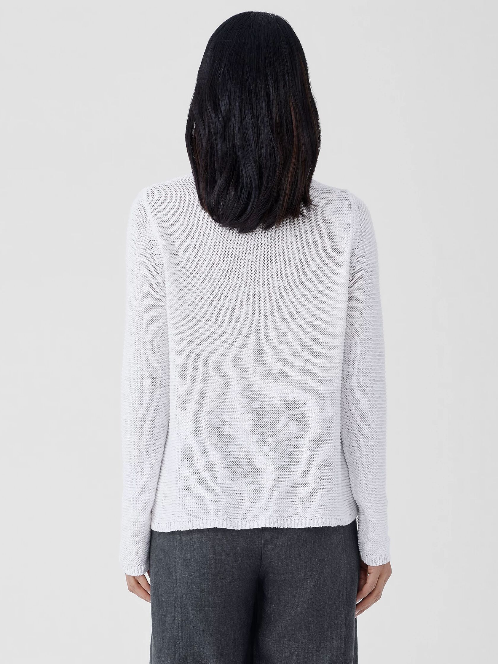 Organic Linen Cotton Slub Crew Neck Top