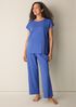 Organic Cotton Interlock Jewel Neck Sleep Tee
