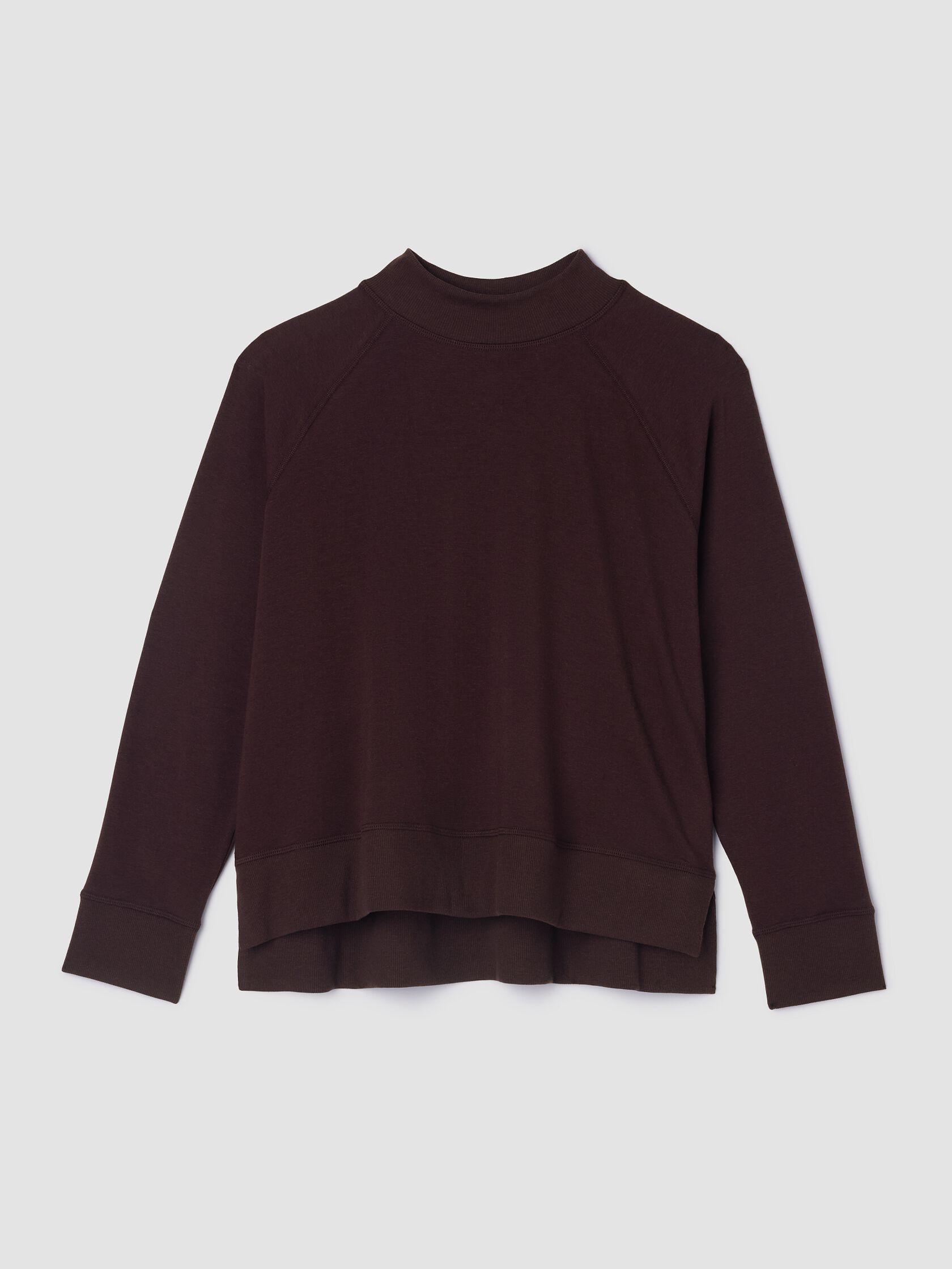 Cozy Brushed Terry Hug Mock Neck Top