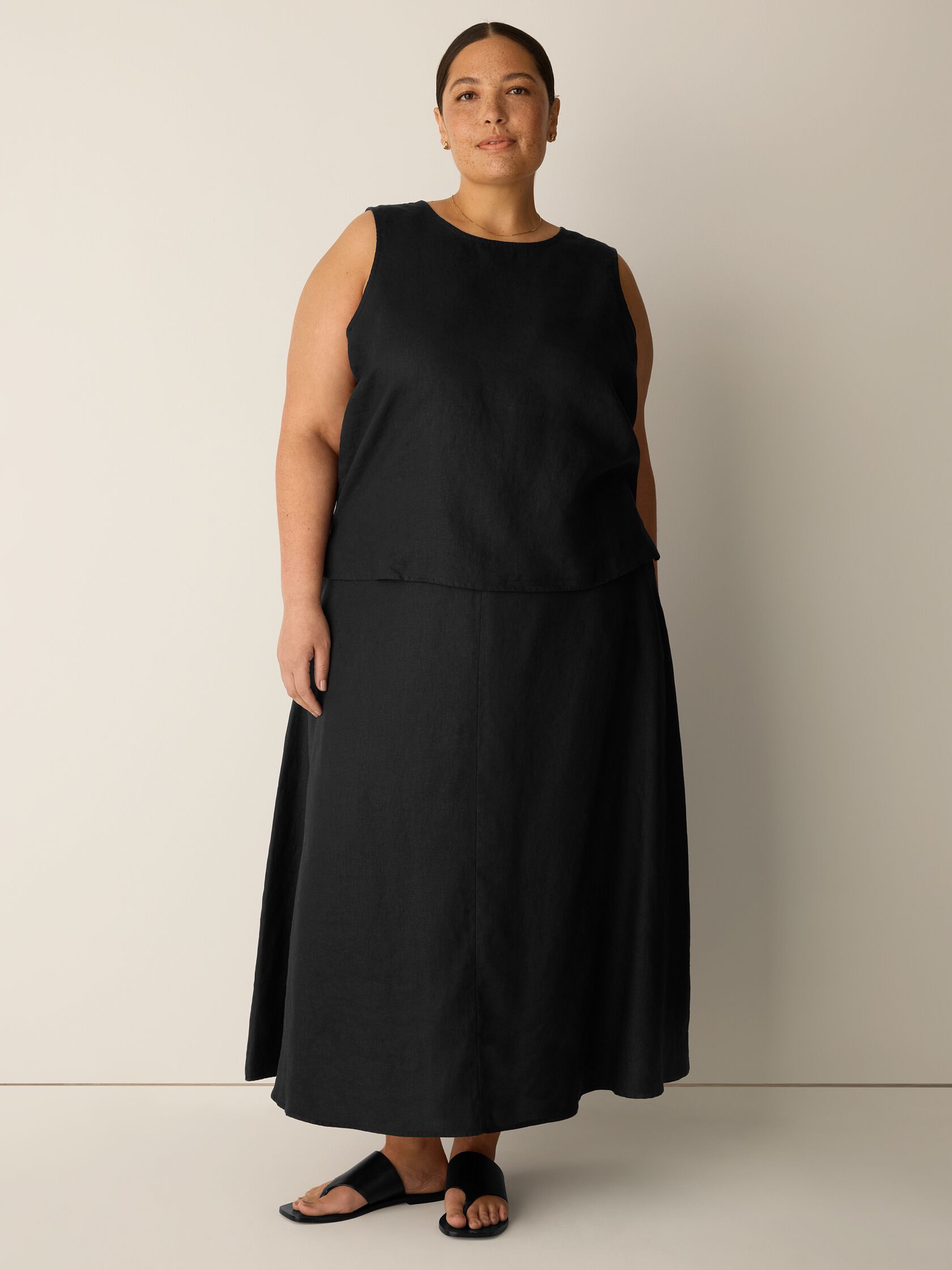 Organic Linen Half-Circle Skirt