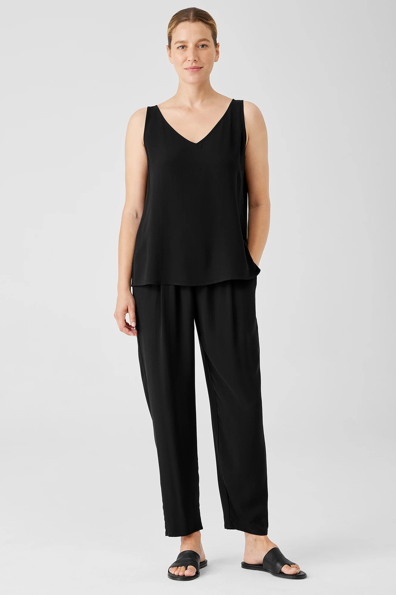 Stretch Jersey Knit Wide-Leg Pant | EILEEN FISHER