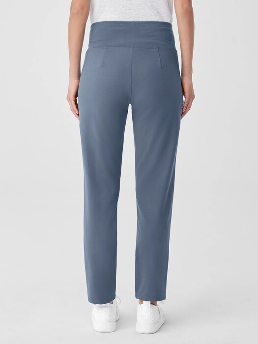 Pima Cotton Stretch Jersey High-Waisted Pant