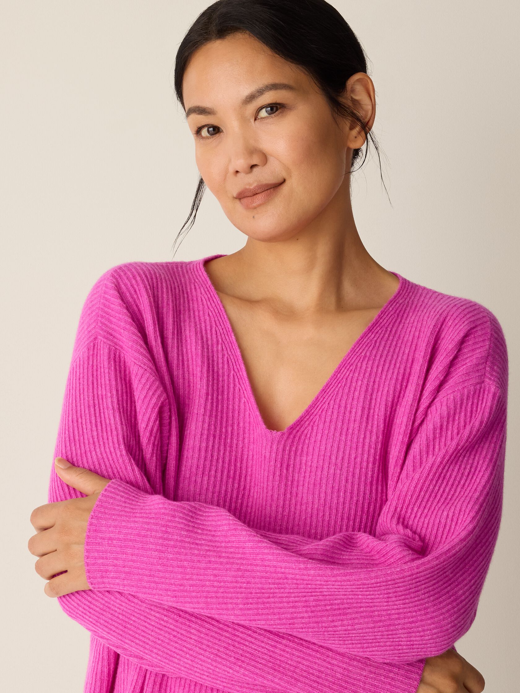 Italian Cashmere V-Neck Top