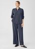 Silk Georgette Crepe Classic Collar Shirt