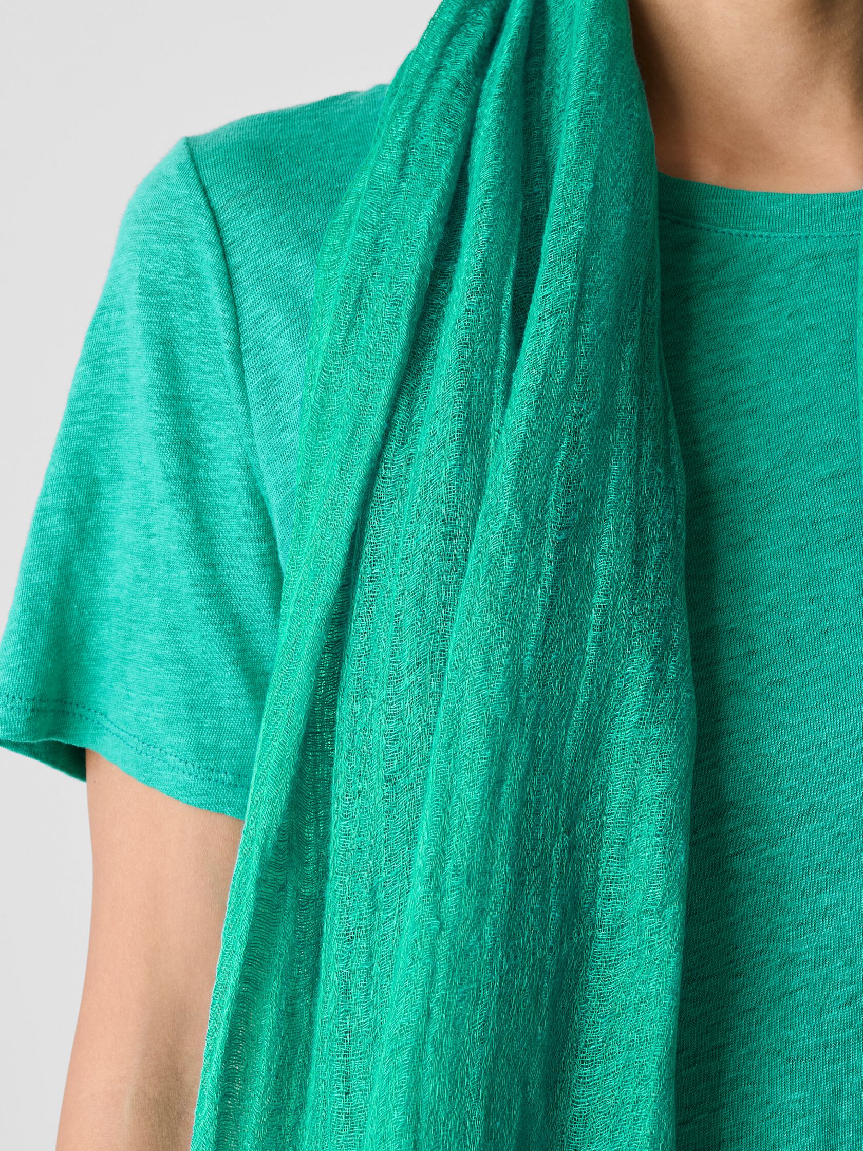 Textured Linen Blend Scarf