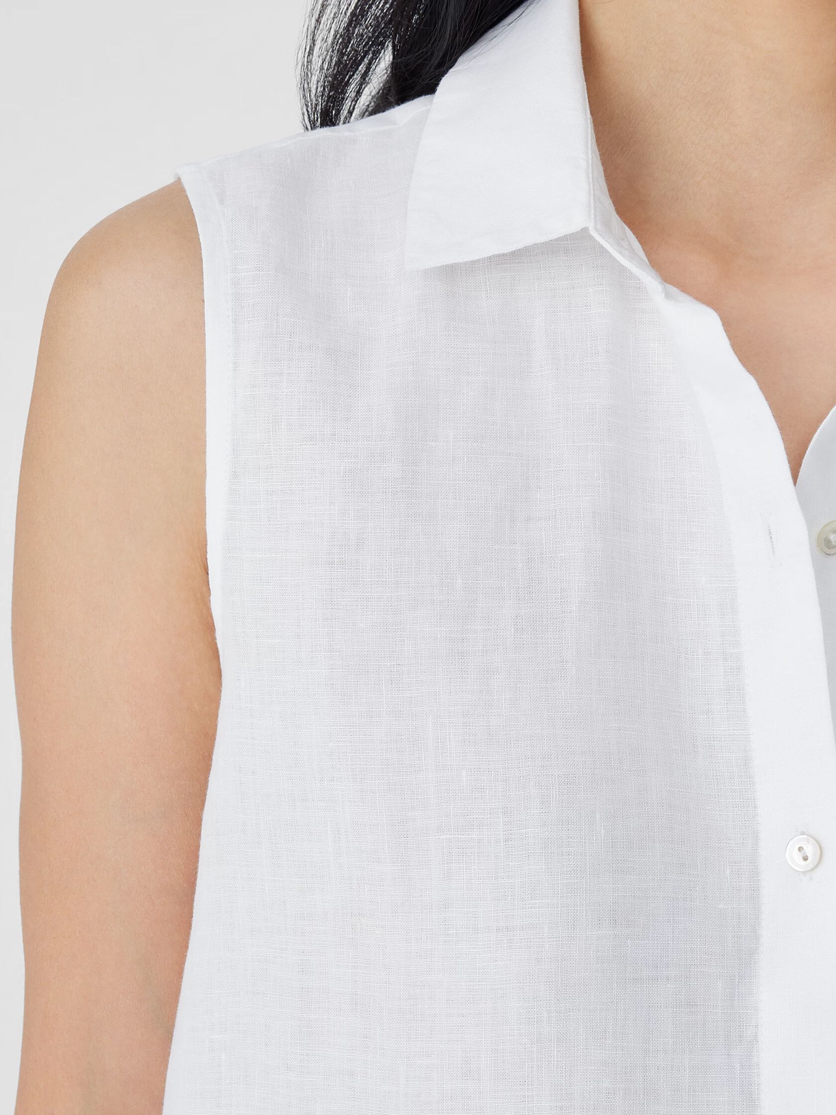 Handkerchief Linen Sleeveless Shirt