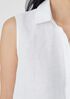 Handkerchief Linen Sleeveless Shirt