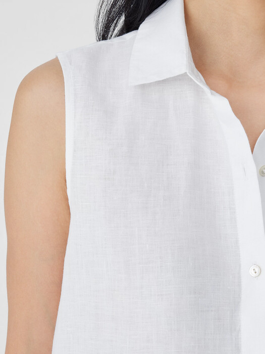 Handkerchief Linen Sleeveless Shirt