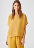 Washed Organic Linen Delave Top