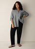 Striped Organic Cotton Poplin Classic Collar Shirt