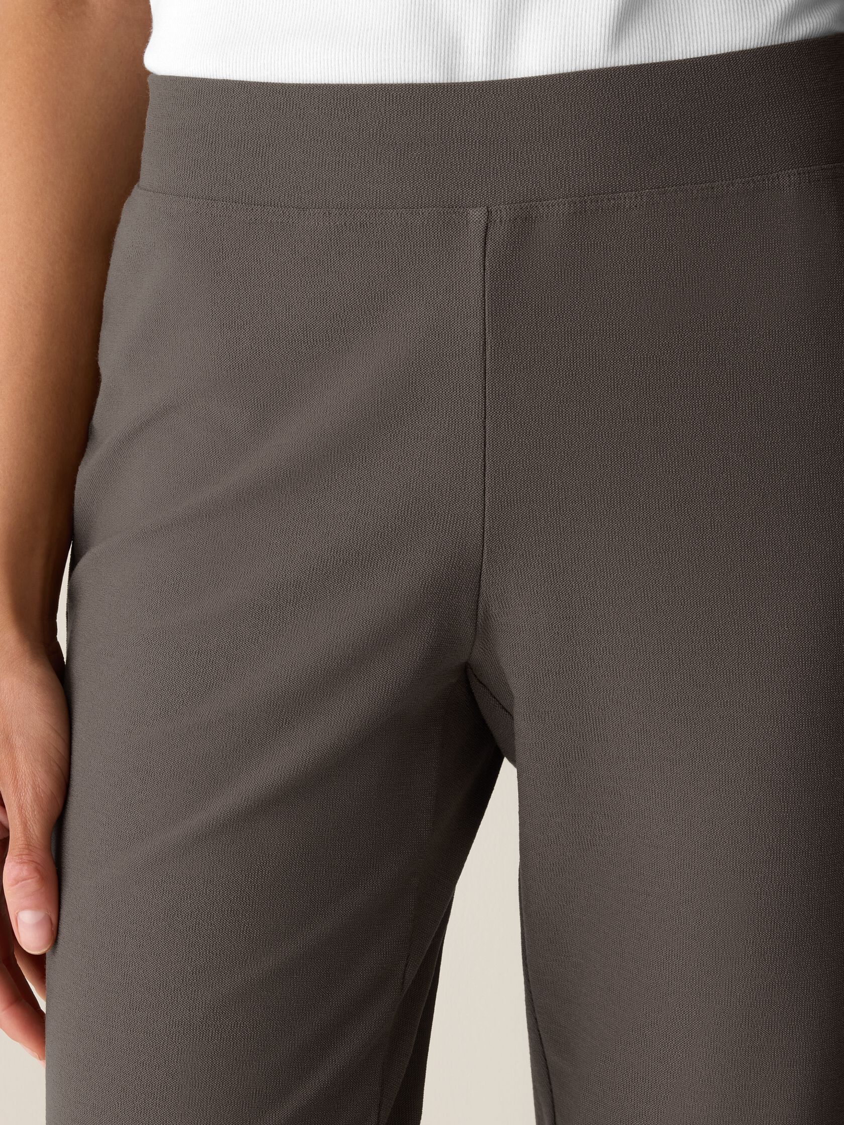 Washable Stretch Crepe Slim Pant