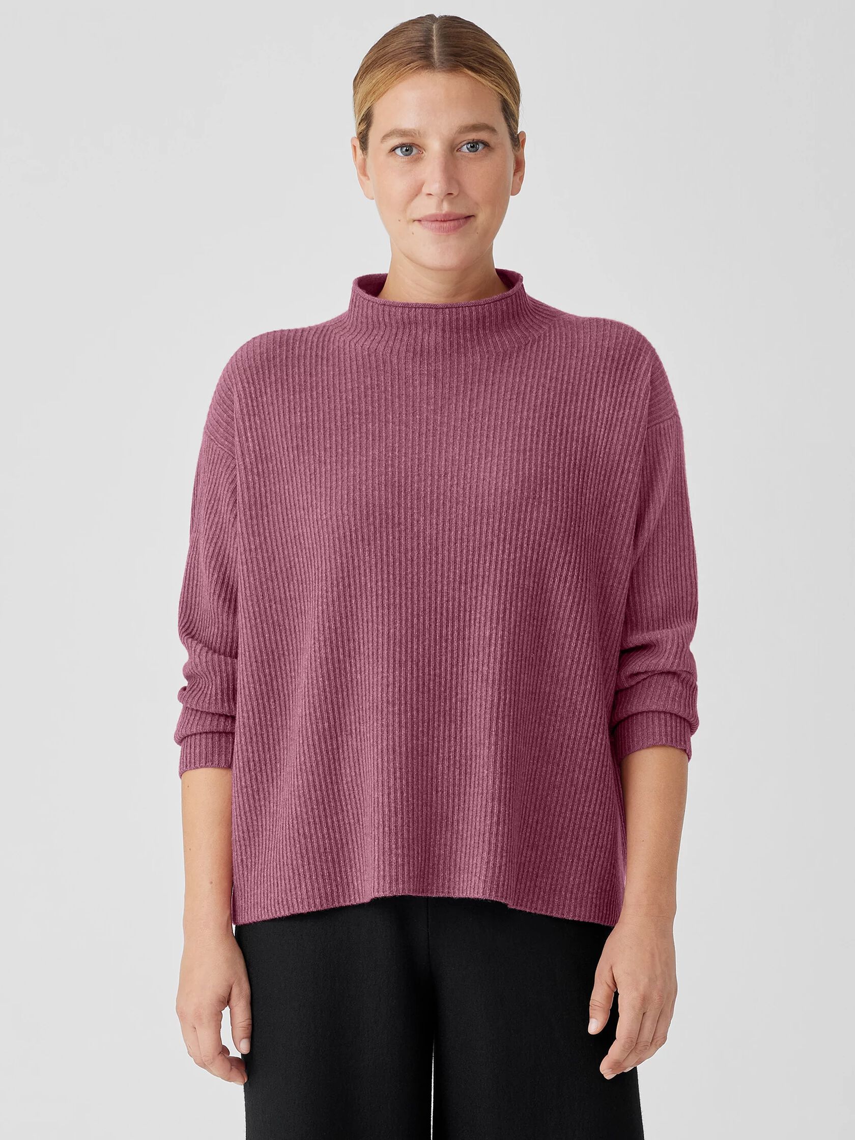 Italian Cashmere Funnel Neck Top
