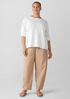 Organic Linen Cotton Slub Bateau Neck Top