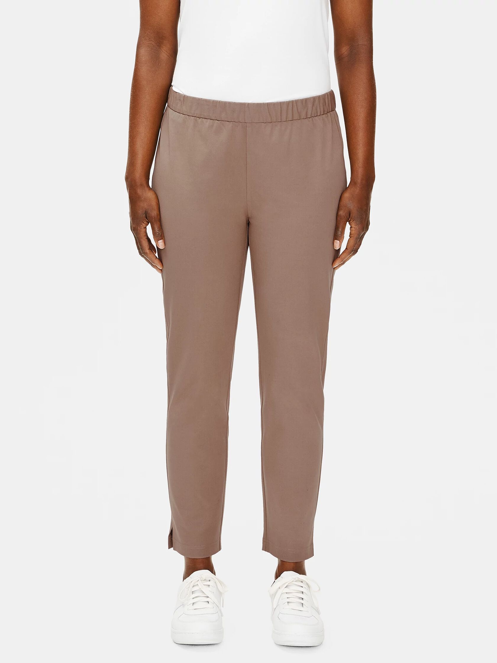 Organic Cotton Twill Slim Ankle Pant
