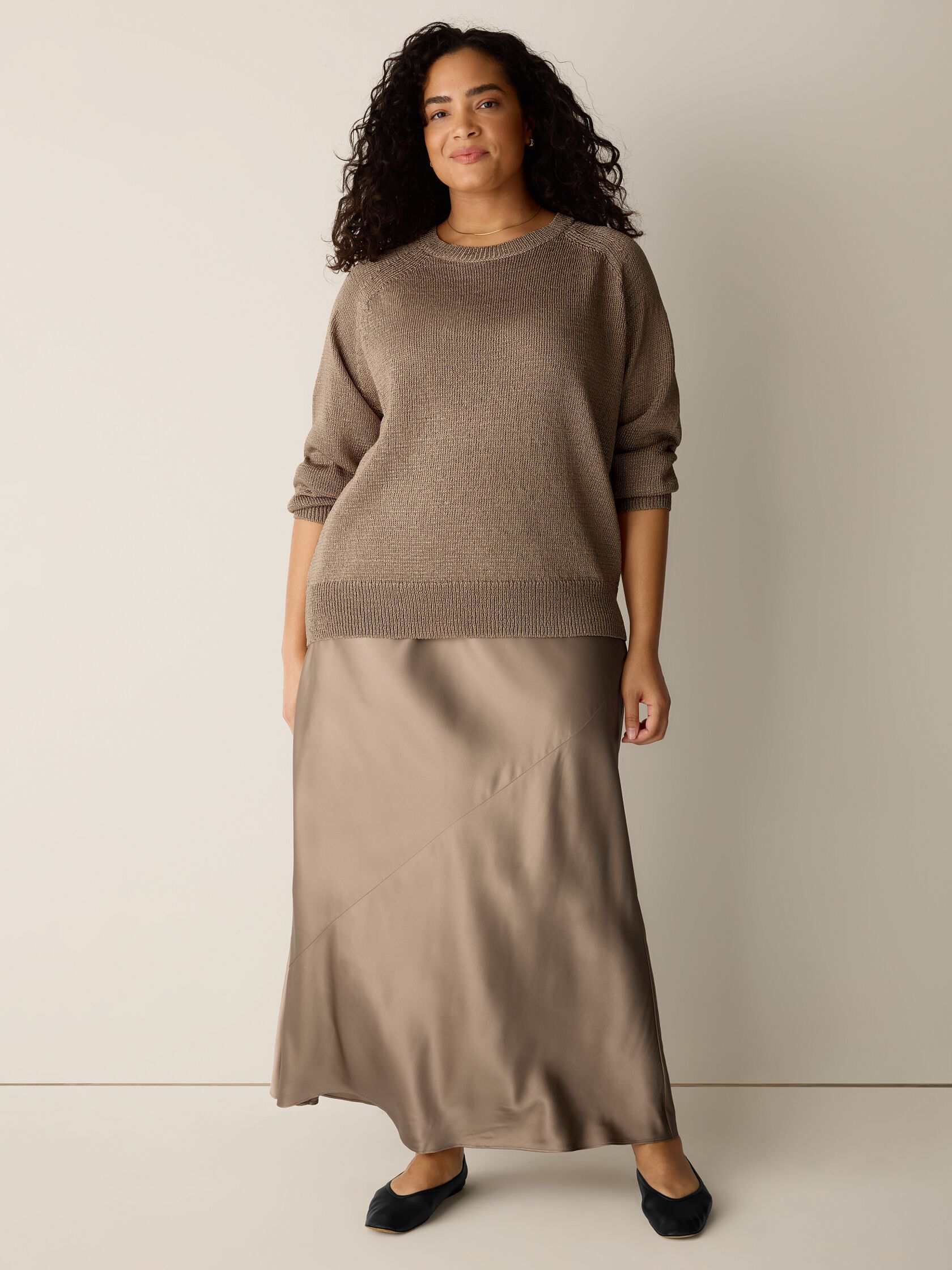 Sleek Viscose Wedge Sweater