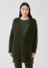 Mohair Plush Melange V-Neck Cardigan