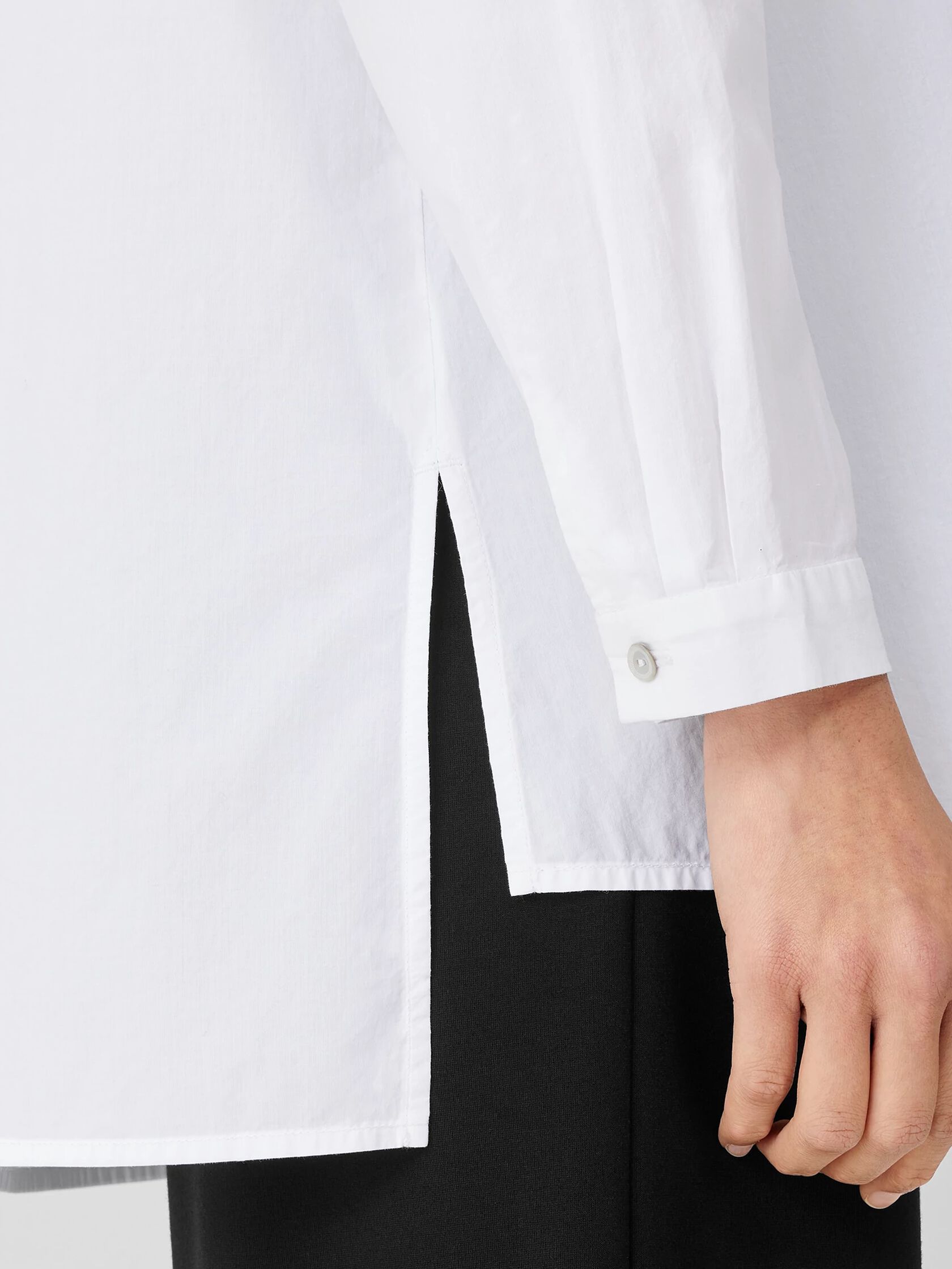 Washed Organic Cotton Poplin Classic Collar Shirt