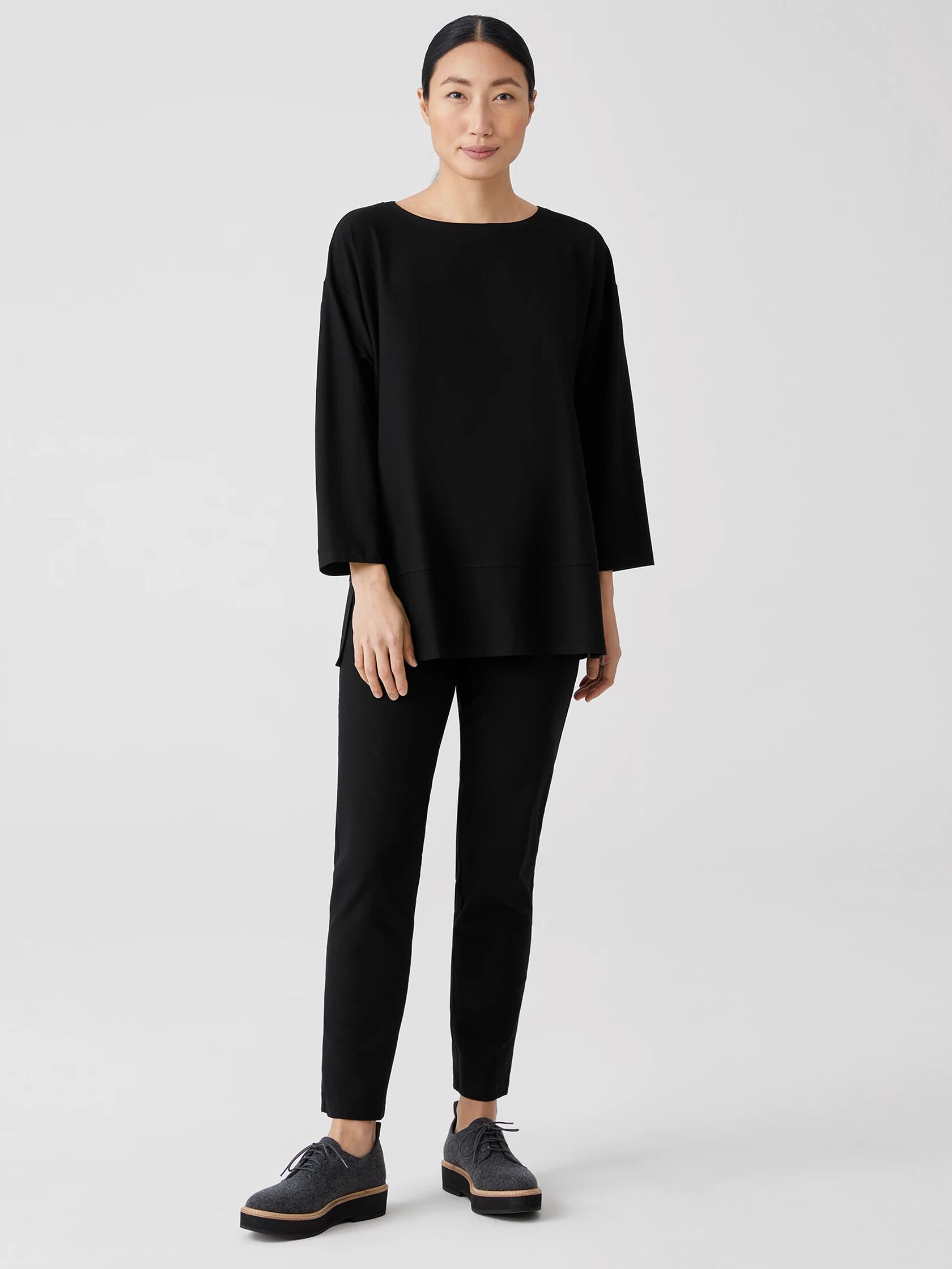 Lightweight Washable Stretch Crepe Top