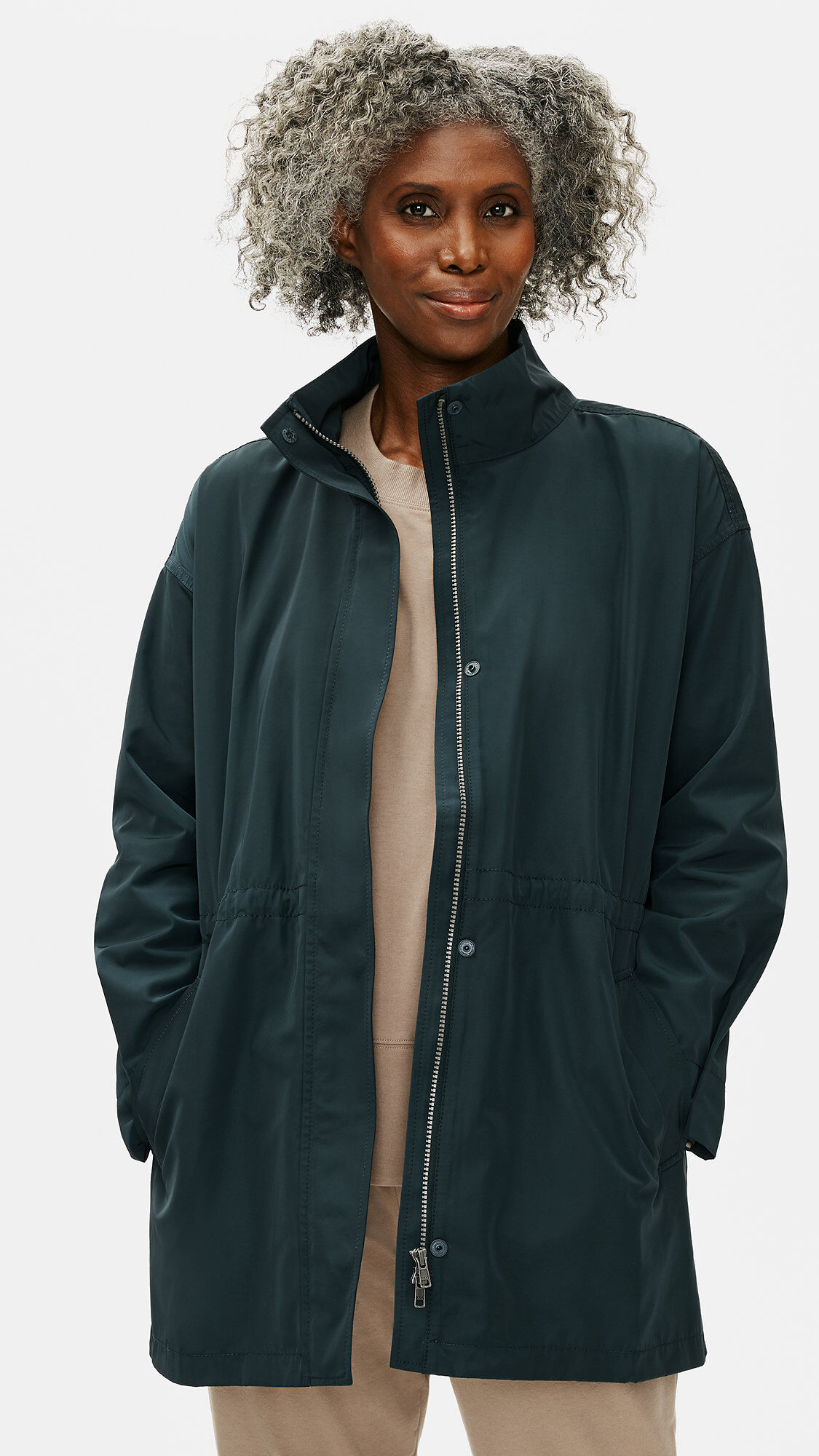 Recycled Polyester Anorak Coat EILEEN FISHER